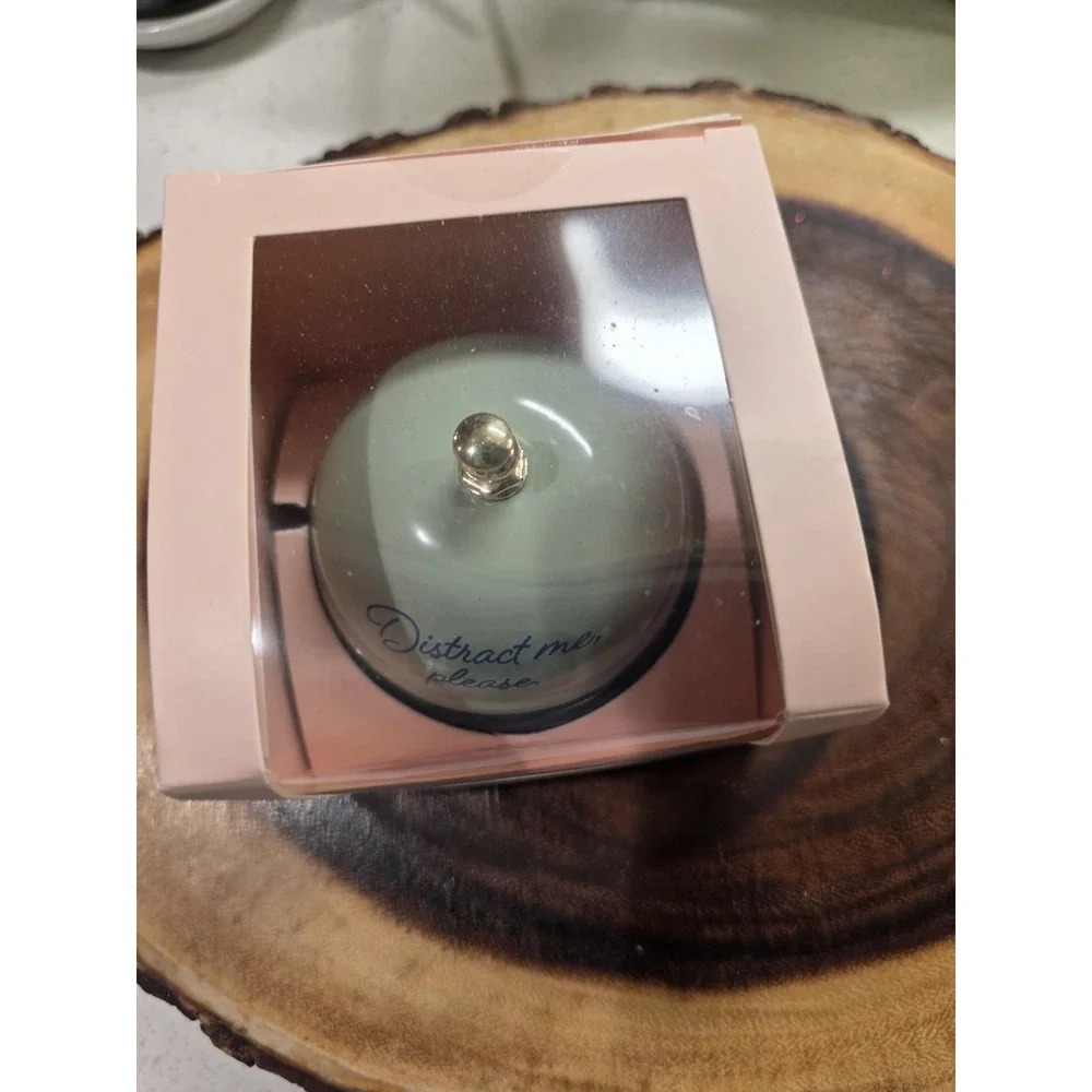 Carven‎ Novelty Blue Metal Desk Bell Glossy Finish Boxed 